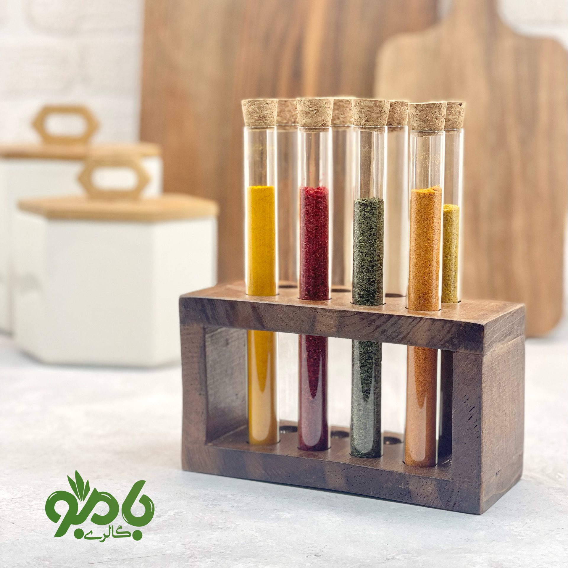 جا ادویه ای لوله ای 8 عددی بامبوم مدل وانیل کد B0424